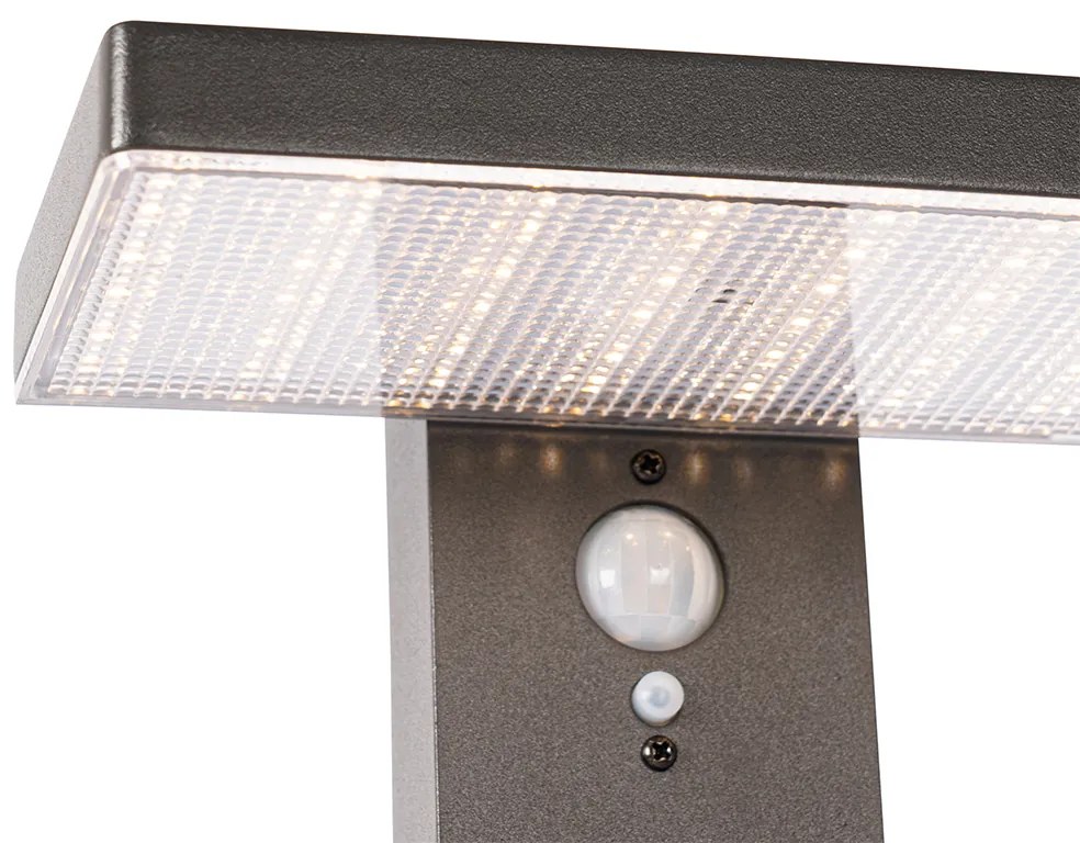 Vonkajšia stojaca lampa tmavosivá 80 cm vrátane LED a stmievateľného svetla na solár - Sunnie