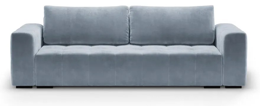 Svetlomodrá zamatová rozkladacia pohovka Milo Casa Luca