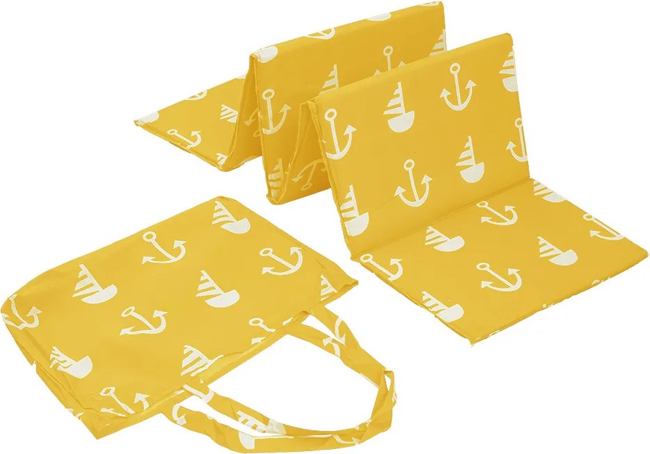 Plážové ležadlo KOTVA 180x50 cm, žlté