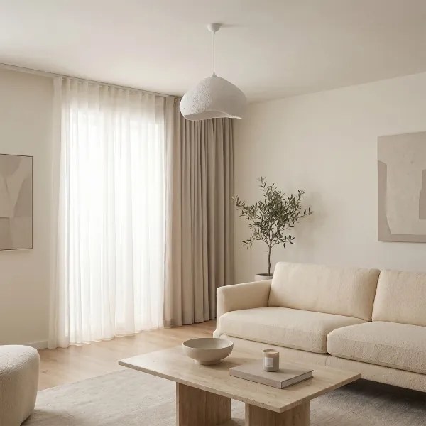 Brilagi - Závesné svietidlo na lanku WABI SABI 1xE27/40W/230V priemer 50 cm biela