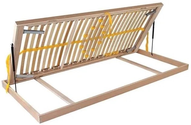 Ahorn DUOSTAR Kombi P HN ĽAVÝ - polohovateľný posteľný rošt výklopný z boku 100 x 210 cm, brezové lamely + brezové nosníky
