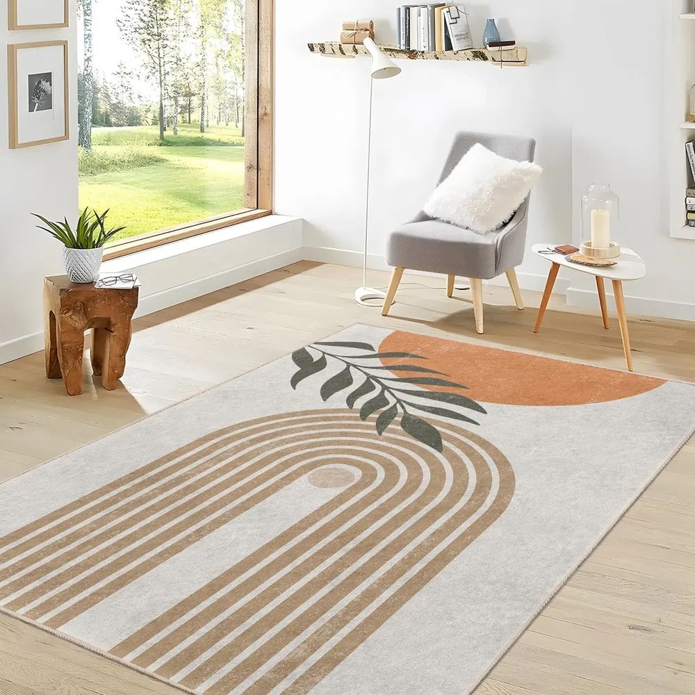 Krémový prateľný koberec 160x230 cm Dot Arch – Mila Home