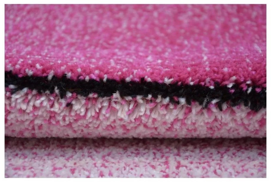 Detský kusový koberec Sovy ružový 280x370cm