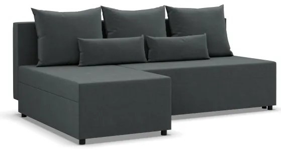 Rohová rozkladacia sedačka FERMO Kronos tmavosivá