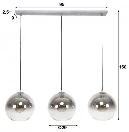 Luster 71-05 3L Bubble shaded - Komfort-nábytok