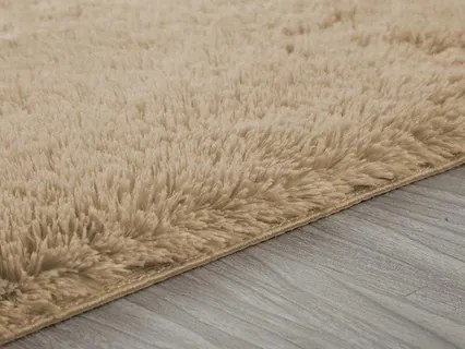 TZ Hnedý obdĺžnikový shaggy koberec Lana Rozmer: 200x200