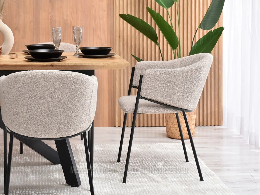 Stolička Chad (béžová + čierna). Akcia -22%. Vlastná spoľahlivá doprava až k Vám domov. 1111006