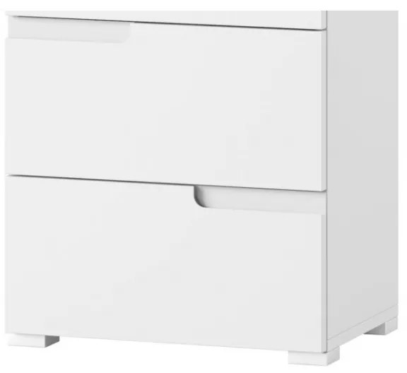 Regál SELENE 11 145 cm biely lesk/mat