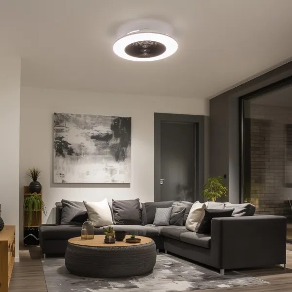Brilagi - LED Stmievateľné svietidlo s ventilátorom AURA LED/38W/230V čierna + DO