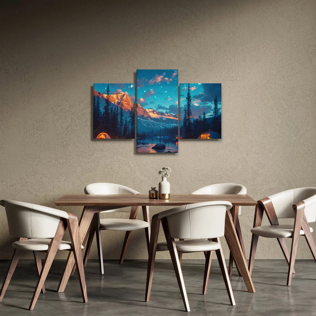 Obraz - Kempovanie v horách (90x60 cm)