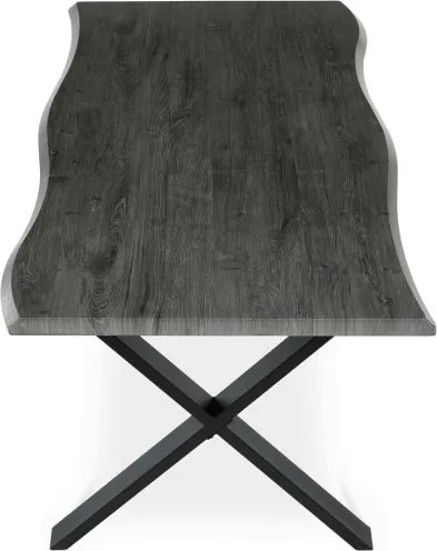 Jedálenský stôl 180x90 cm HT-F4318 GREY sivý dub / čierne nohy