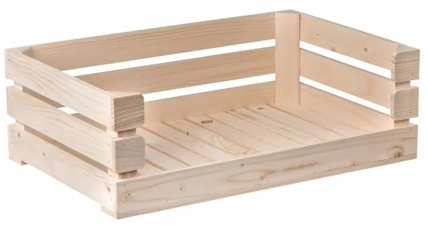 Čisté dřevo Drevená debnička, otvorená, debna, stohovateľná, 60x40x20 cm