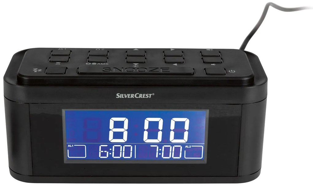 SILVERCREST® Rádiobudík Big Button SUR 50 A1 (čierna), čierna (100325816)