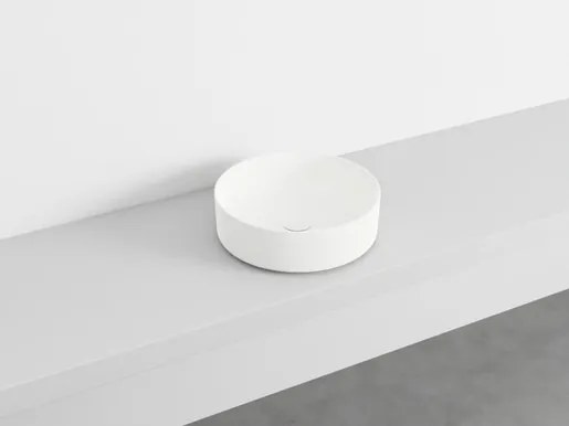 Cielo Shui Comfort okrúhle umývadlo na dosku 40 cm biela matná SHCOLAT40TL
