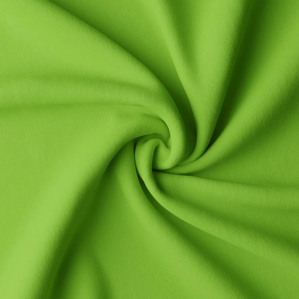 Dekorstudio Krátky jednofarebný záves -  Jablkovo zelený Uchytenie závesu: Dekoračné kolieska