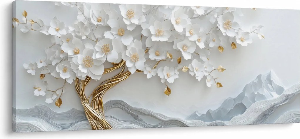 Obraz – 3D elegantný strom života (120x50 cm)