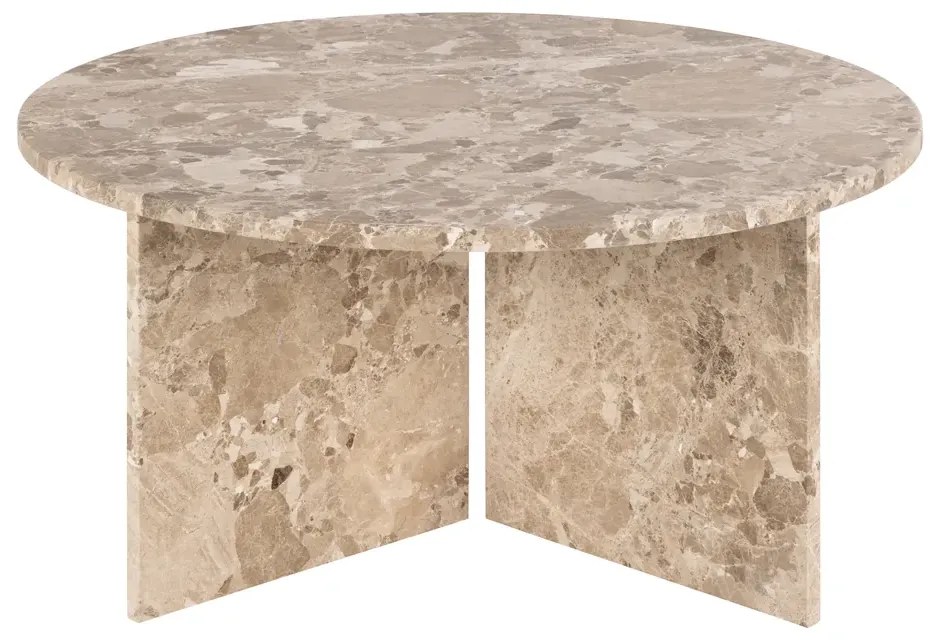 Konferenční stolek Vega 90 cm hnědý mramor Latte