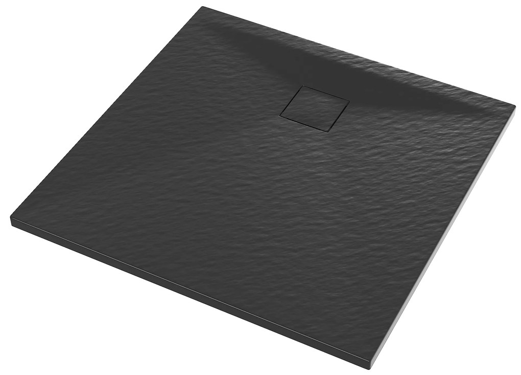 Gamma Oldaf, SMC štvorcová sprchová vanička 80 x 80 cm, čierna matná, GMA-OL-8080BK