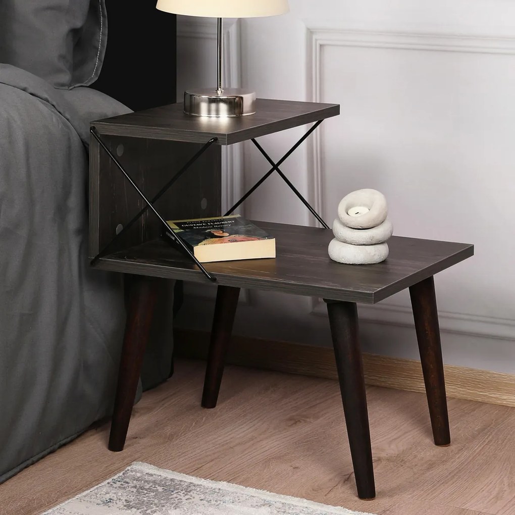 Nočný stolík Cross Dark Brown