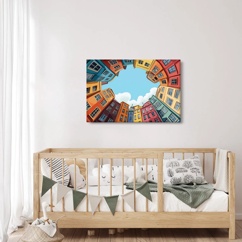 Obraz - Medzi domami (90x60 cm)