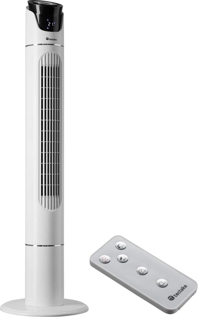 tectake 403923 stlpovy ventilator 110 cm - bílá