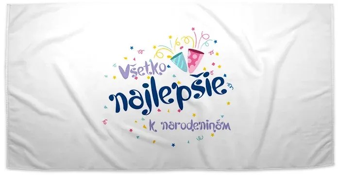 Sablio Uterák Všetko najlepšie k sviatku - 50x100 cm
