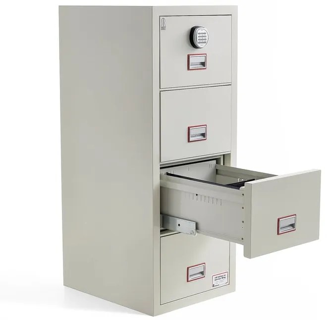 Ohňovzdorná kartotéka COVER, 120 min. 4 zásuvky, kódový zámok, 1580x570x700 mm