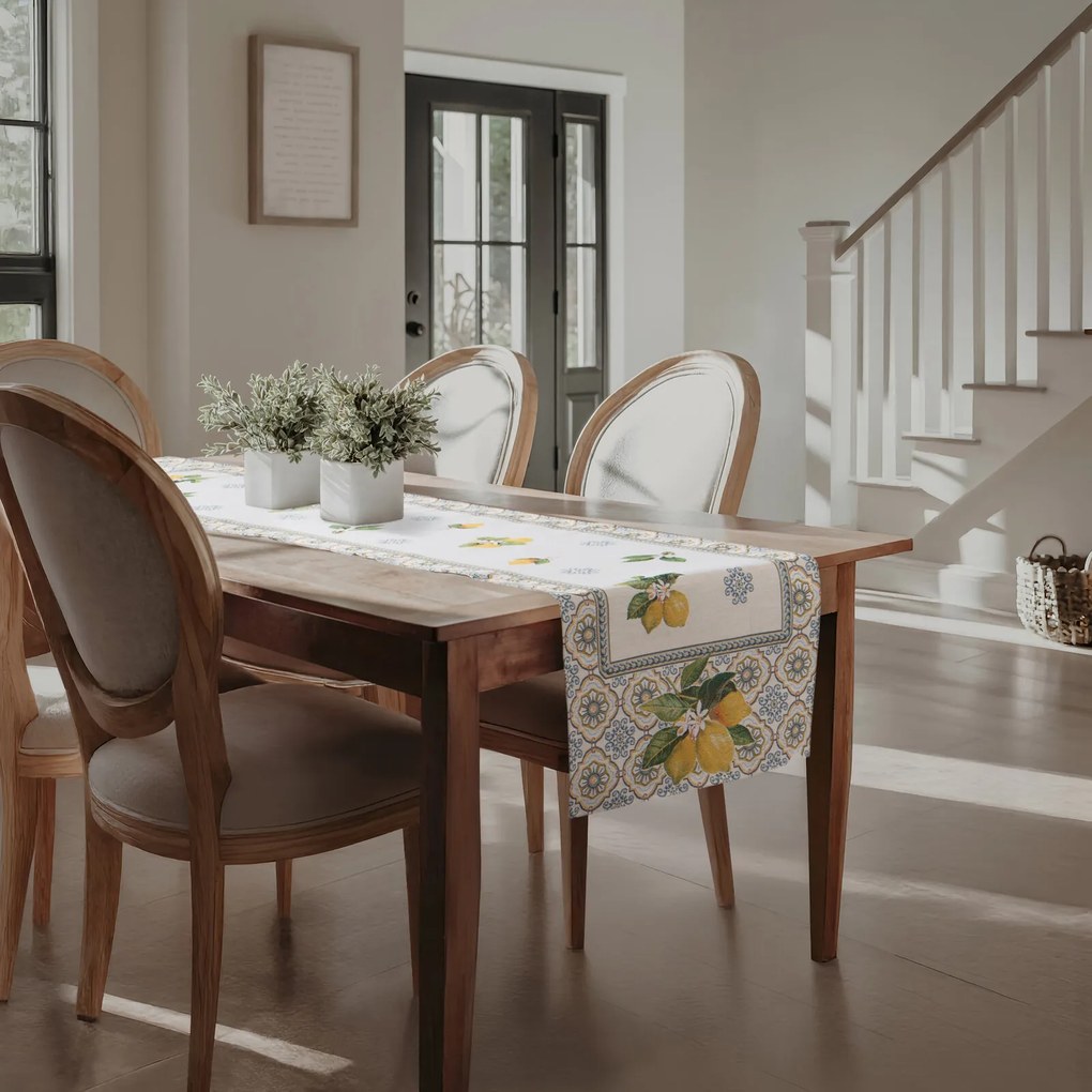 GOBELÍNOVÝ BEHÚŇ NA STÔL LEMON 40X100 CM VZOROVANÝ