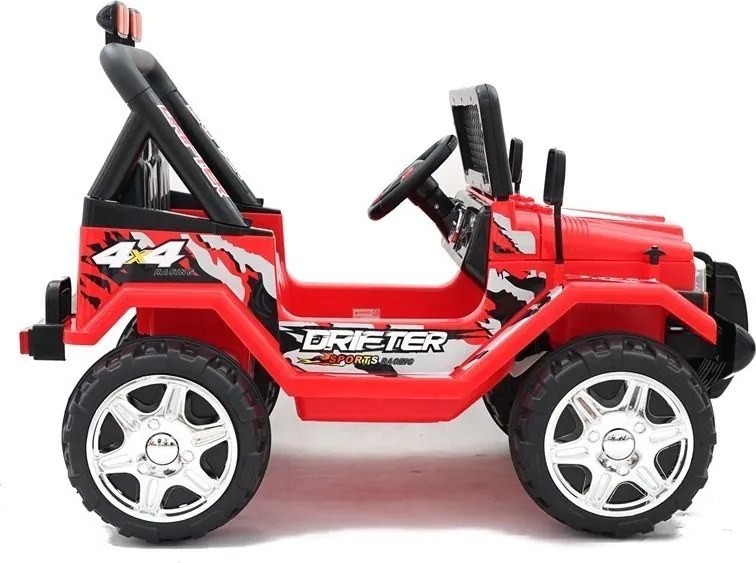 LEAN CARS Elektrické autíčko Jeep S618 EVA, červené
