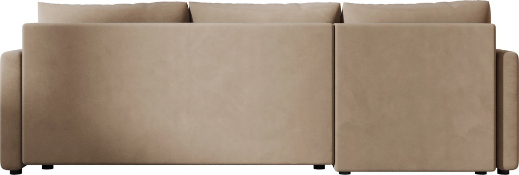 Rozkladacia obojstranná sedacia súprava do L VENORIA 220x143 cm, béžová + 2 vankúšiky ZDARMA