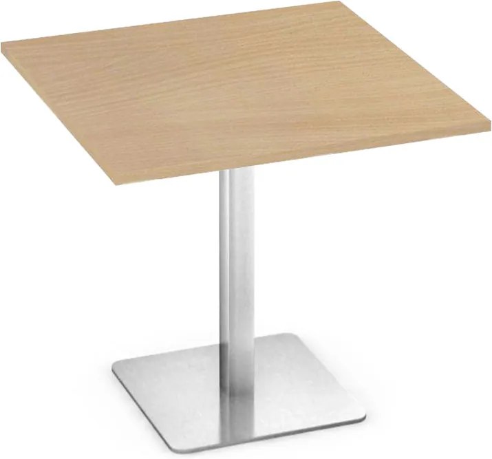 DREVONA Stôl 80x80 buk nerez podnož REA FLAT 1