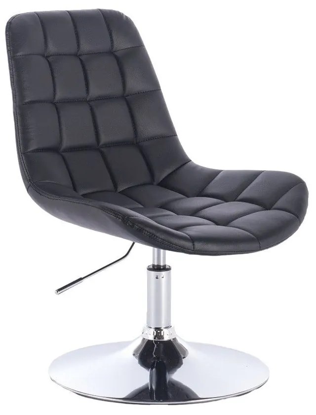 LuxuryForm DESIGN Stolička PARIS na striebornom tanieri - čierna