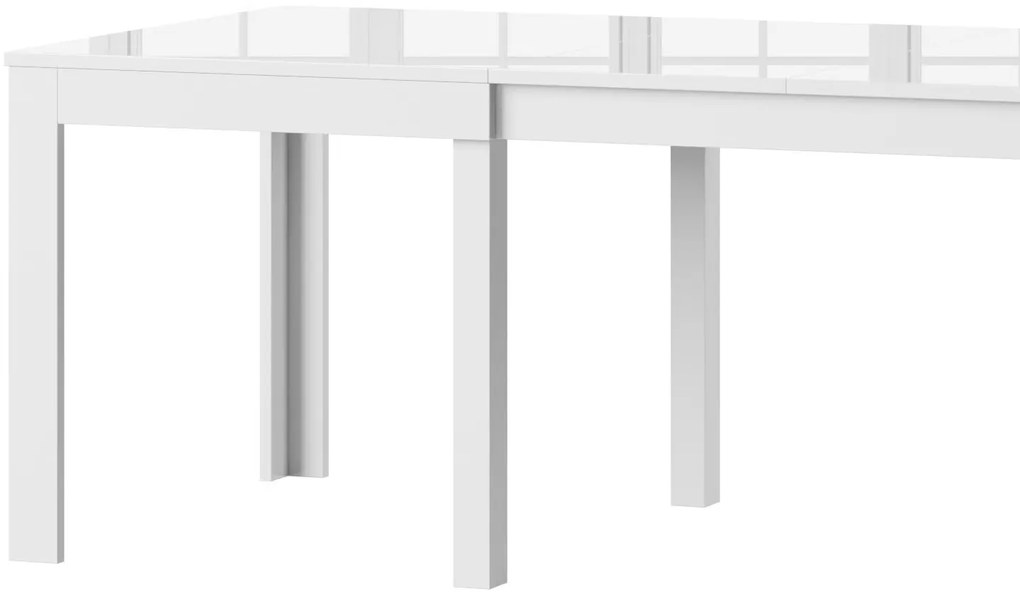 Jídelní rozkládací stůl Wenus 160/300 cm bílý lesk