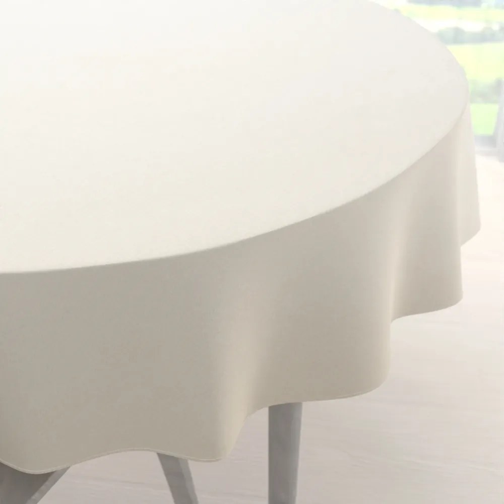 Biante Teflónový okrúhly obrus TF-131 Šampaň bez vzoru Ø 130 cm