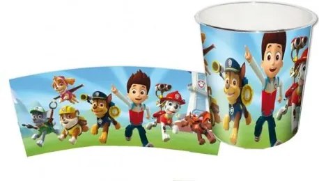 KIDS LICENSING® PAW PATROL - PLASTOVÝ KôŠ (6704), výška 22cm, spodný priemer 16,5cm, vrchný 21cm