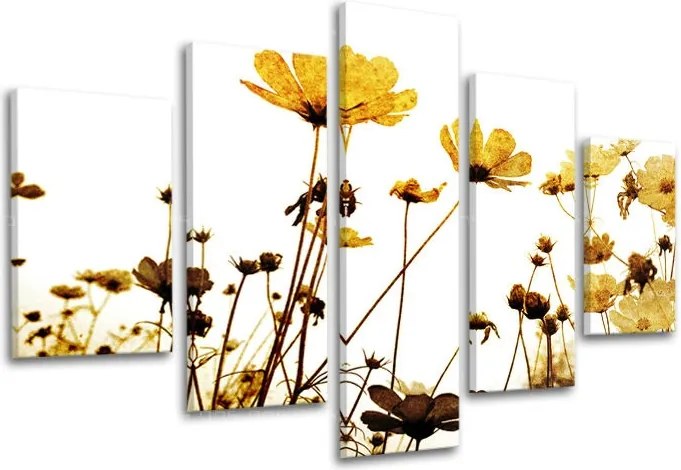 Obraz na stenu 5 dielny KVETY XOBKV143E50 - 150x100 cm
