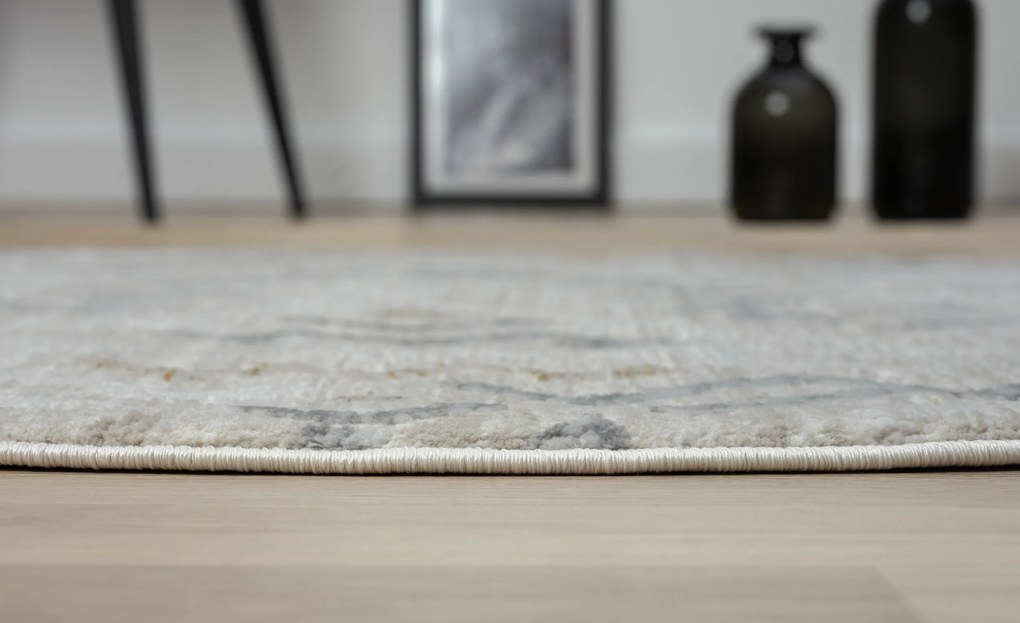 My Flair, Kusový koberec My Taste CA60062 creme kruh, 120x120 (priemer) kruh, šedá, chodba / predsieň