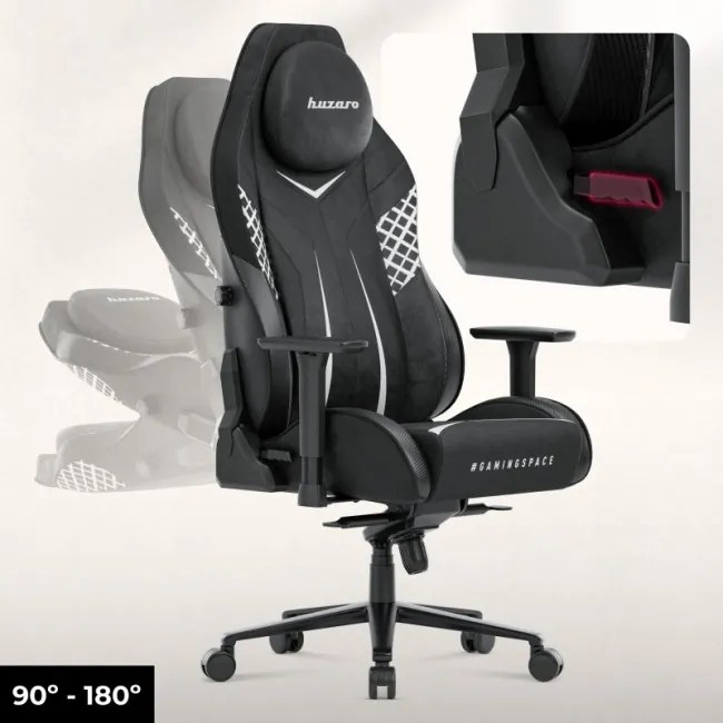Zamatová herná stolička Force 8.3 Carbon Black