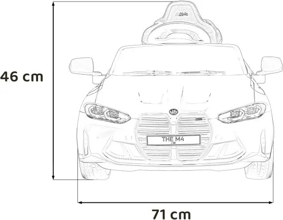 Elektrické autíčko BMW M4 žlté