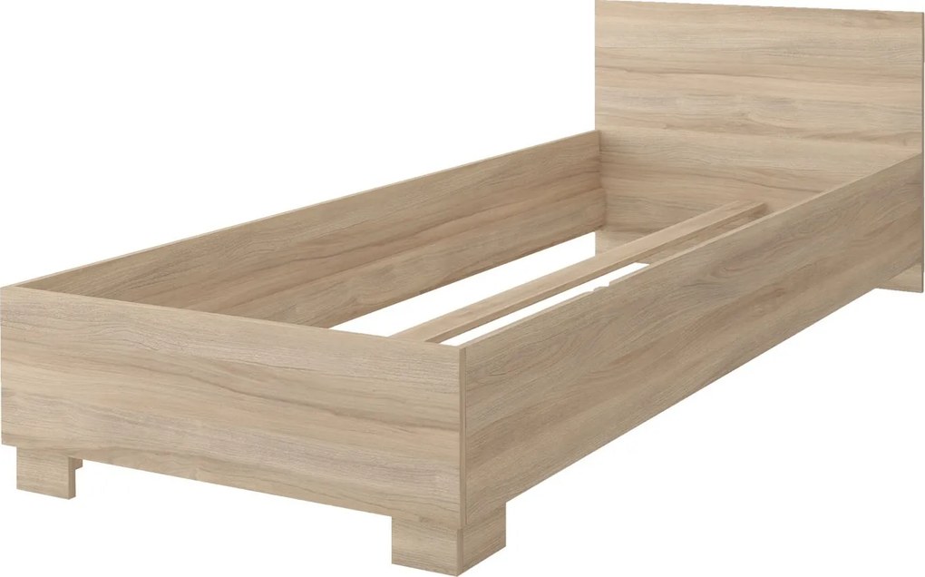 Posteľ ORVILLE 200x90 cm - dub sonoma