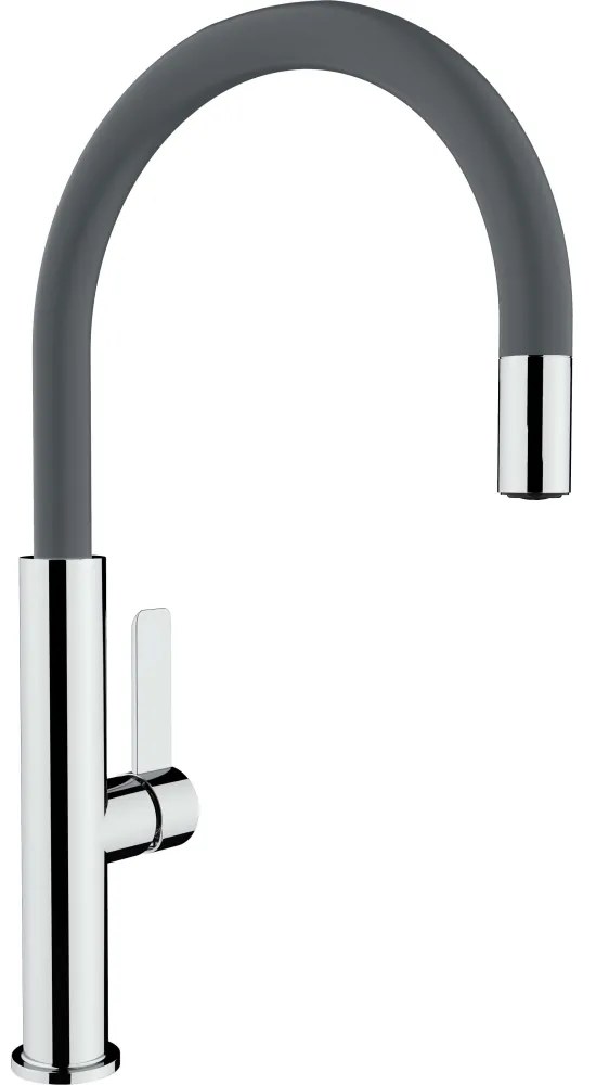 TEKA FOT 995 ST páková drezová batéria, výška výtoku 243 mm, chróm/Stone Grey, 116030046