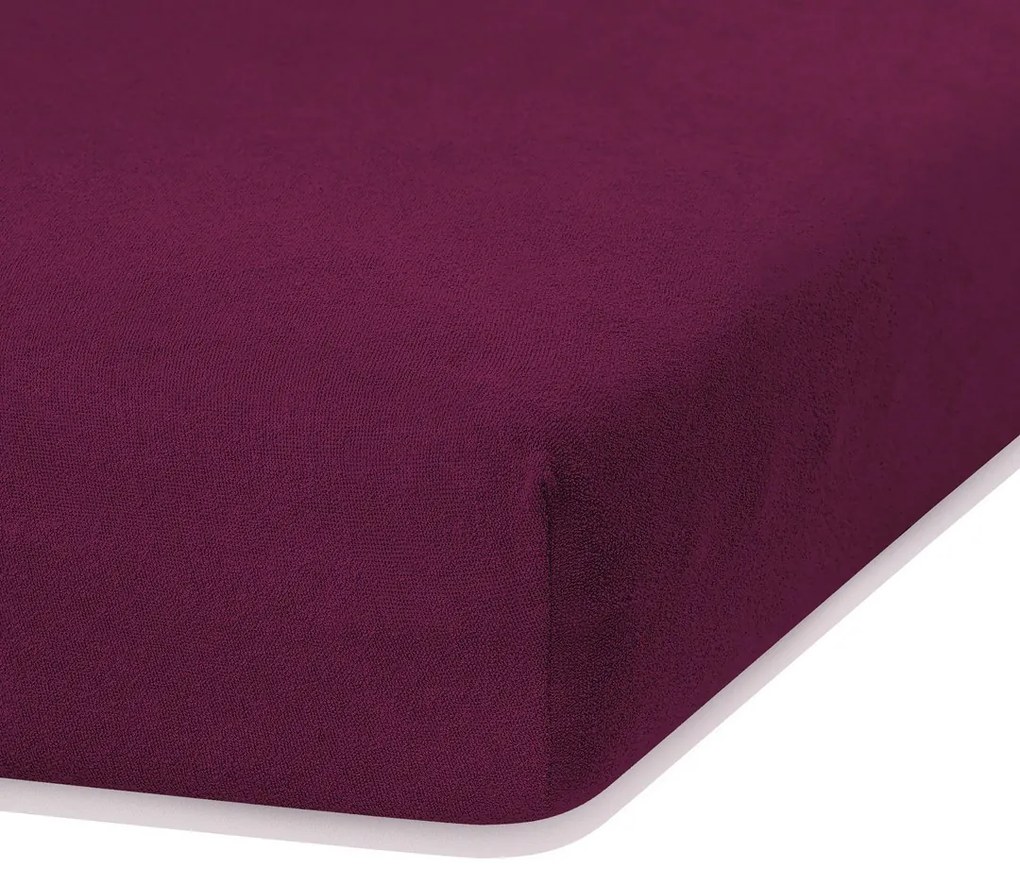 Froté prestieradlo s gumou AmeliaHome Ruby višňové