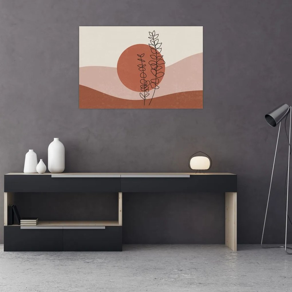 Obraz - Boho listy N⁰1 (90x60 cm)
