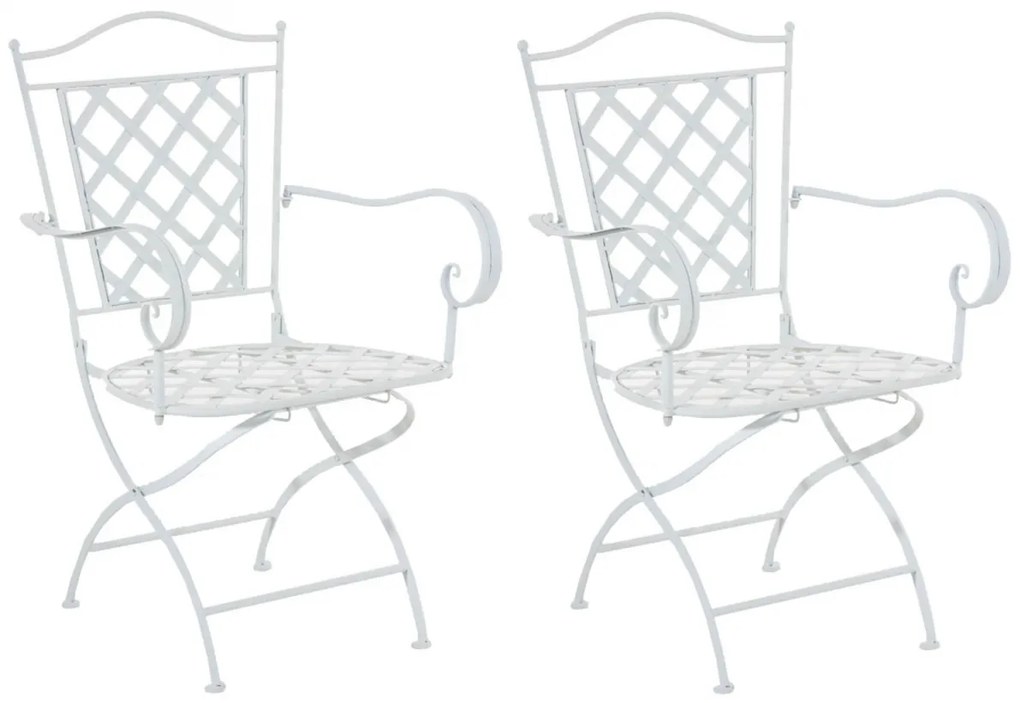 Kovová stolička Adara (SET 2 ks) - Biela
