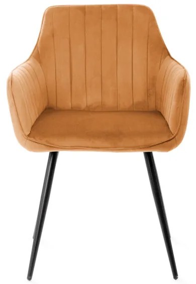 Jedálenská stolička ANDRE zamatová karamelová 847313
