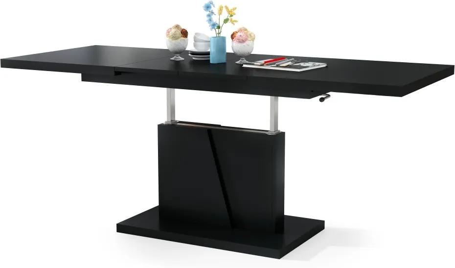 Mazzoni GRAND NOIR čierna, rozkladací, konferenčný stôl, stolík