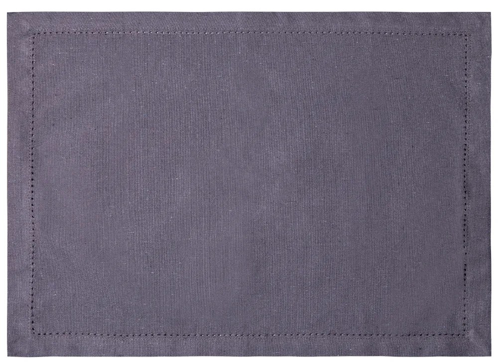 Oceľové sivé bavlnené prestieranie 32 x 48 cm 2 ks – Basic Ambiente - 596406