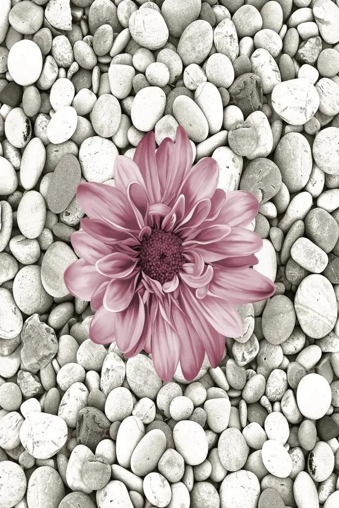Koberec Bloom 60x100 cm šedý/ružový