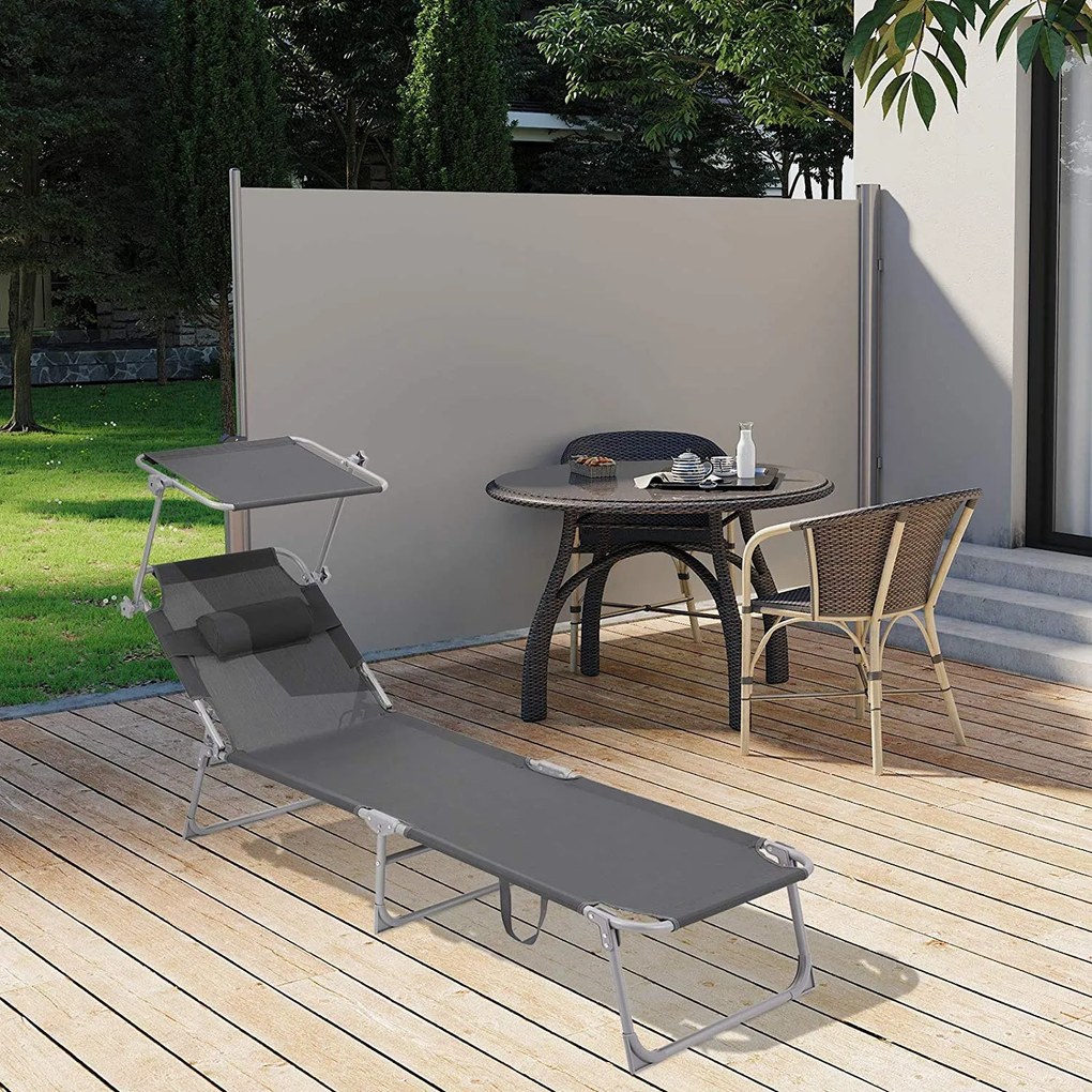 Záhradné lehátko so železným rámom Baka 193x63x32 cm šedé