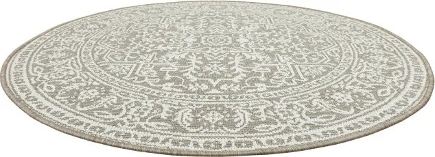 Obojstranný koberec BRUSSELS 205989/10610 béžový / krémový kruh